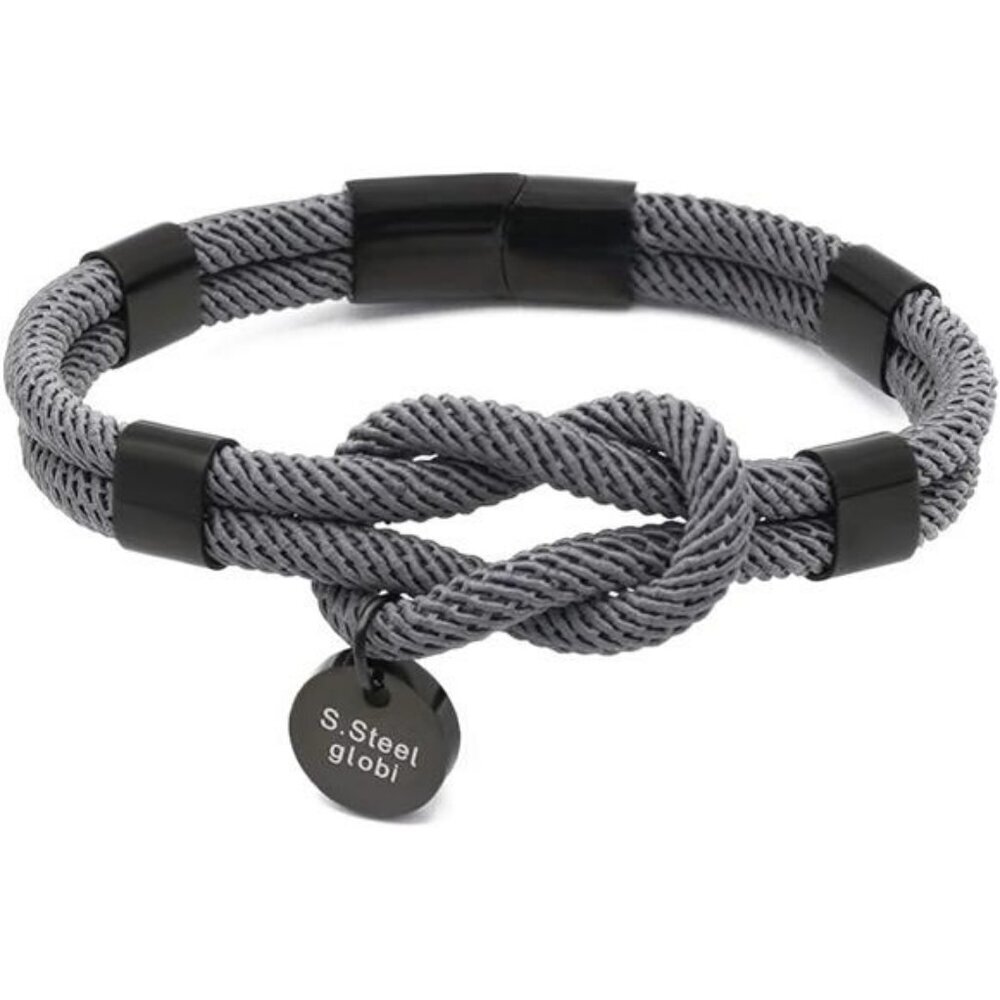 Paracord Rope Bracelet Mens Womens Nautical Cuff Magnetic Clasp Unisex